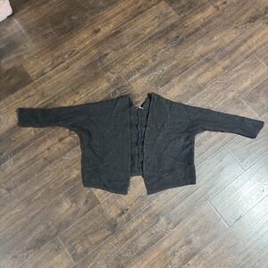 Brandy Melville Women's Cardigan Wool Blend Grey Cropped Casual Open Small